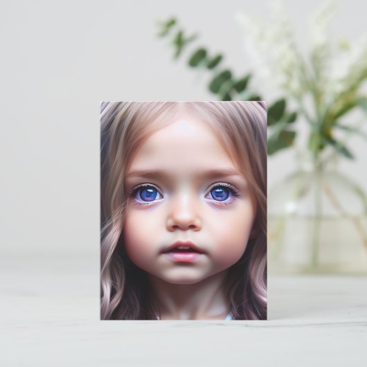  BIG EYED Briefkaart (Staand voorkant)