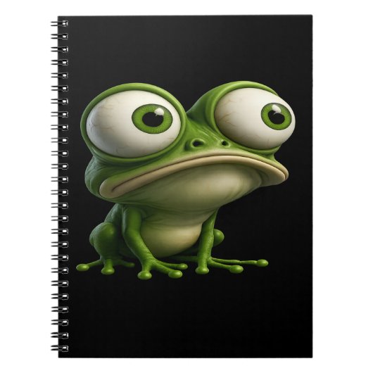 Big-Eyed Cartoon Frog Notitieboek (Voorkant)