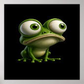 Big-Eyed Cartoon Frog Poster (Voorkant)