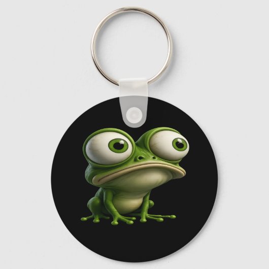 Big-Eyed Cartoon Frog Sleutelhanger (Voorkant)