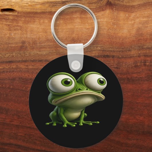 Big-Eyed Cartoon Frog Sleutelhanger (Voorkant)
