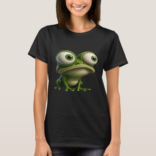 Big-Eyed Cartoon Frog T-shirt (Voorkant)