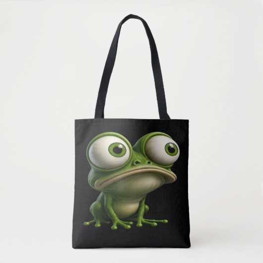 Big-Eyed Cartoon Frog Tote Bag (Voorkant)