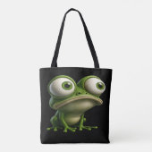 Big-Eyed Cartoon Frog Tote Bag (Achterkant)