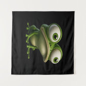 Big-Eyed Cartoon Frog Wandkleed (Voorkant (horizontaal))