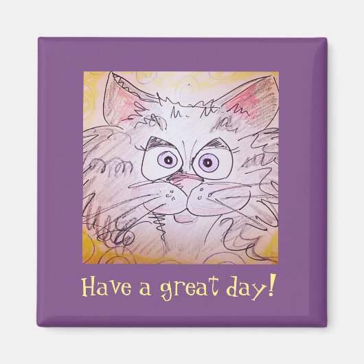 Big Eyed Cat Magnet (Voorkant)