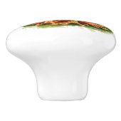 Big Eyed Green Frog op Lily Pad Keramische Knop (Zijkant)