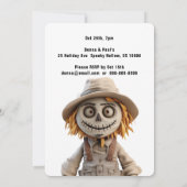 BIG EYED HALLOWEEN SCARECROW Party Kaart (Achterkant)