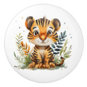 Big Eyed Little Tiger Cub Keramische Knop (Voorkant)