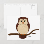 Big Eyed Owl - Briefkaart (Voorkant / Achterkant)
