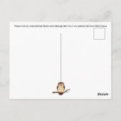 Big Eyed Owl - Briefkaart (Achterkant)