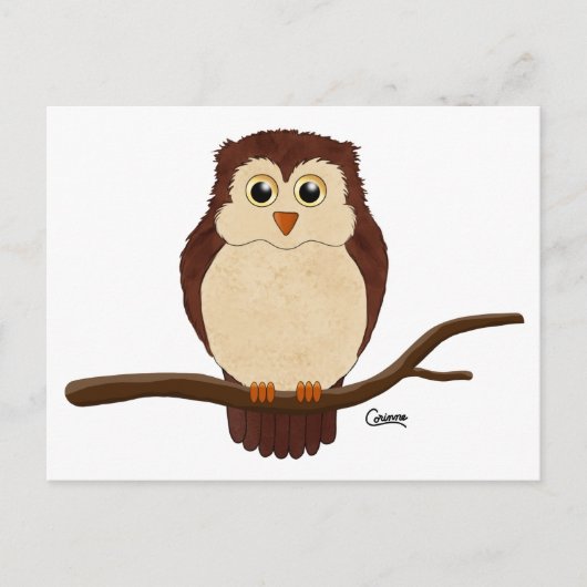 Big Eyed Owl - Briefkaart (Voorkant)