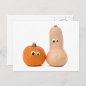 Big Eyed Pumpkin en Squash Briefkaart (Voorkant / Achterkant)