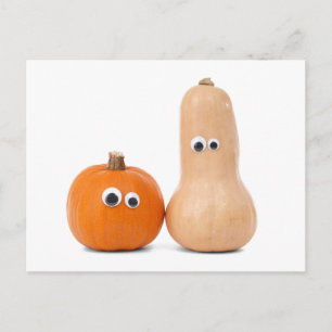 Big Eyed Pumpkin en Squash Briefkaart