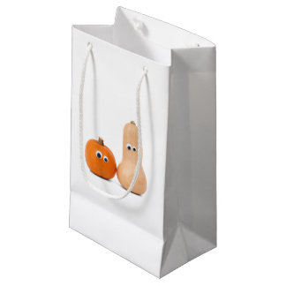 Big Eyed Pumpkin en Squash Gift Bag Klein Cadeauzakje