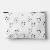 Big eyed vogel patroon wit etui (Achterkant)