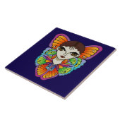 Big Eyes & Butterflies ontwerp Tegeltje (Zijkant)