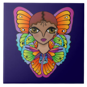 Big Eyes & Butterflies ontwerp Tegeltje