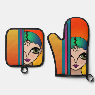 Big Eyes Design Ovenwant & Pannenlap Set