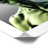 Big Eyes Green Alien Poster (Hoek)