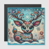 Big Eyes Kerstrendier Magnetische Kaart (Voorkant / Achterkant)