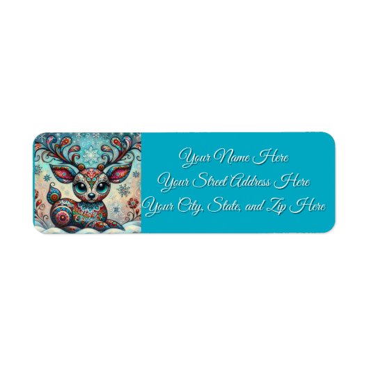 Big Eyes Kerstrendier Retouradres Etiket (Voorkant)