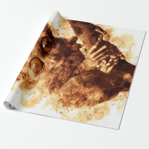 Big Eyes Monkey Coffee Art_633c3e6ae98b6de43e0a6dc Cadeaupapier