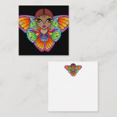 Big Eyes Sticker Vierkante Visitekaartje (Voorkant / Achterkant)