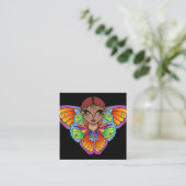 Big Eyes Sticker Vierkante Visitekaartje (Staand voorkant)