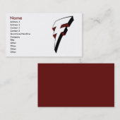 Big F Lightning Bolt Profile Card Sjabloon Visitekaartje (Voorkant / Achterkant)