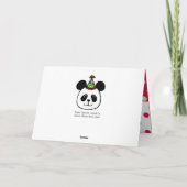 Big Face Panda Cartoon Birthday Kaart (Achterkant)