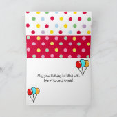 Big Face Panda Cartoon Birthday Kaart (Binnen)