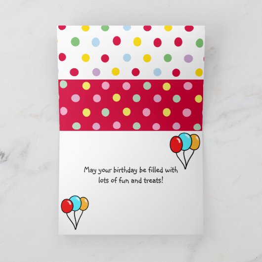 Big Face Panda Cartoon Birthday Kaart (Binnen)