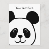 Big Face Panda Cartoon Briefkaart (Voorkant)