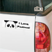 Big Face Panda Cartoon Bumpersticker (Op Truck)