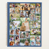 Big Family Foto Collage 31 Afbeelding Blue Planner (Voorkant)