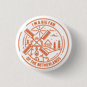 Big Fan Netherlands Ronde Button 3,2 Cm (Voorkant)
