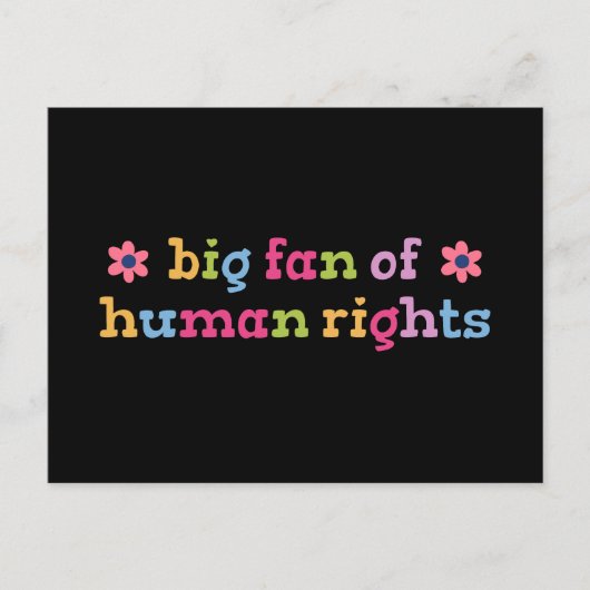 Big fan of human rights briefkaart (Voorkant)