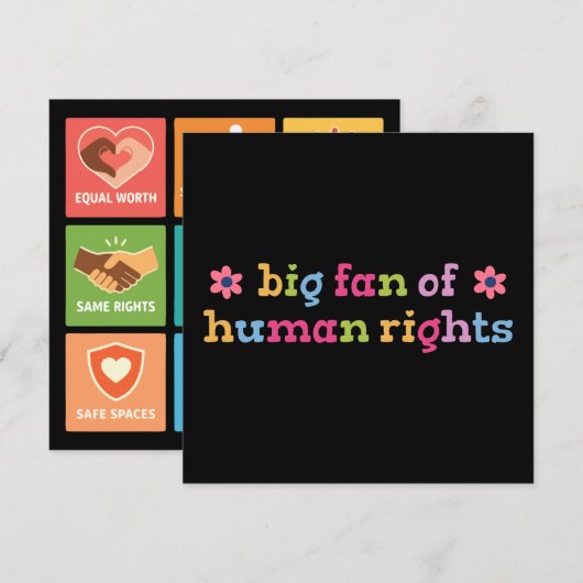 Big fan of human rights kaart (Voorkant / Achterkant)