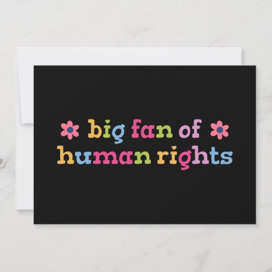 Big fan of human rights kaart (Voorkant)