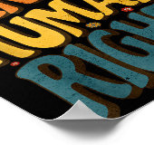 Big Fan Of Human Rights Retro Style For Womens  Poster (Hoek)