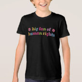 Big fan of human rights Tri-Blend shirt (Voorkant)
