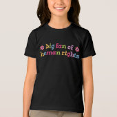 Big fan of human rights Tri-Blend shirt (Voorkant)