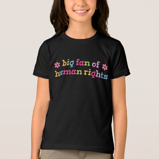 Big fan of human rights Tri-Blend shirt (Voorkant)