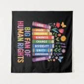 Big Fan Of Human Rights Wandkleed (Voorkant (horizontaal))
