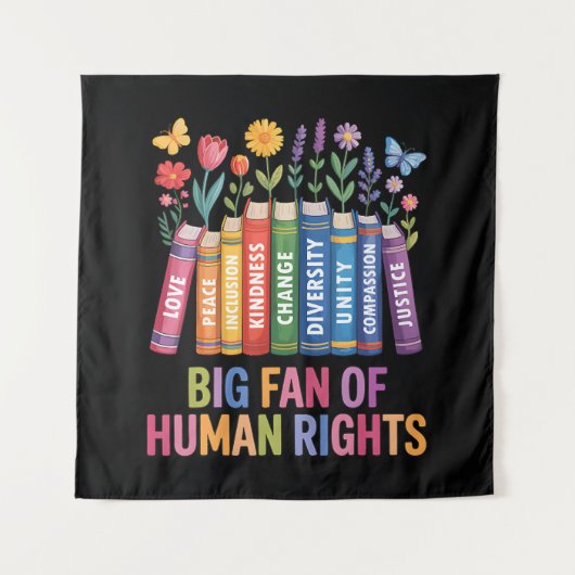 Big Fan Of Human Rights Wandkleed (Voorkant)