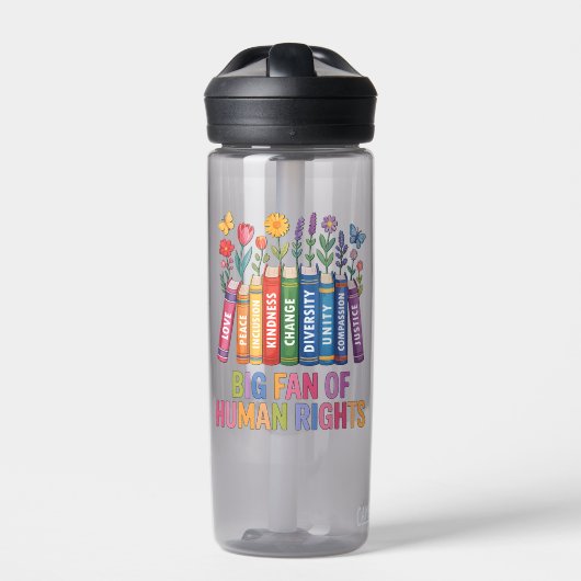 Big Fan Of Human Rights Waterfles (Voorkant)
