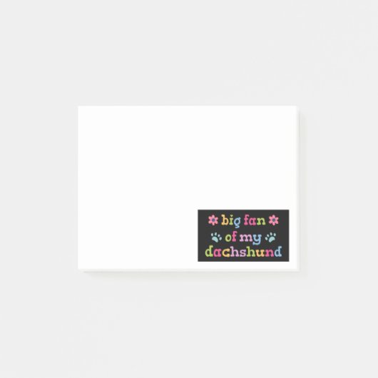 Big fan of my Dachshund Post-it® Notes (Voorkant)