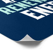 Big Fan of Renewable Energy Funny Wind Power Puns Poster (Hoek)