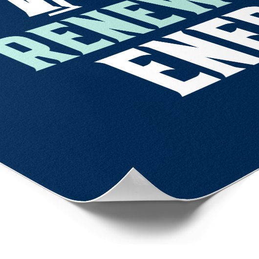 Big Fan of Renewable Energy Funny Wind Power Puns Poster (Hoek)